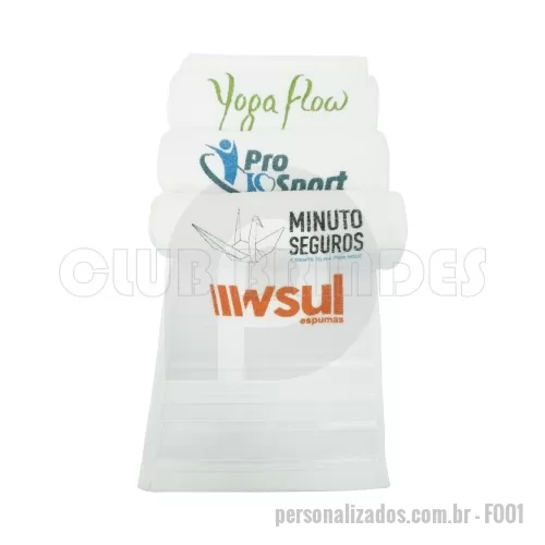 Toalha fitness personalizada - Toalha Fitness, 100% algodão. Disponível em várias cores. Gravação da Logomarca em 1 cor Silk já incluso.