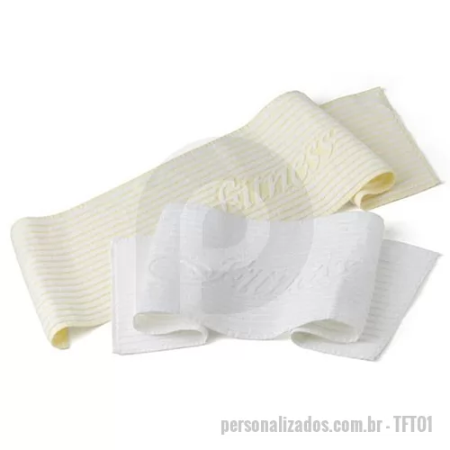 Toalha fitness personalizada - Toalha Fitness medindo 25X86 cm, personalizção em jacquard alto/baixo relevo