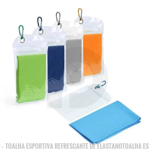 Toalha fitness personalizada - Toalha fitness Personalizada -  TOALHA ESPORTIVA REFRESCANTE DE ELASTANOTOALHA ES - Toalha refrescante feita em elastano, ideal para aliviar o calor. Para ativar o resfriamento, basta molhar a toalha, torcê-la levemente e colocá-la no pescoço para aproveitar a sensação refrescante - 179257 - Toalha fitness