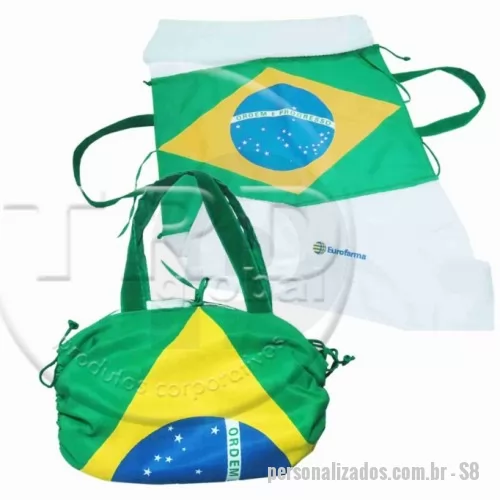 Toalha mochila personalizada - Toalha que se transforma em sacola confeccionada em tactel e personalizada em alta definição.