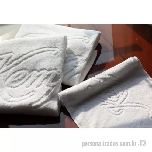 Toalha personalizada - Toalha fitness 100% algodão personalizada em relevo.