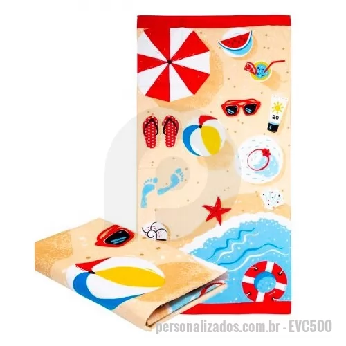 Toalha personalizada - Toalha 100% Sublimada – Personalize como quiser  Medidas: 1,40 x 0,70  Material: Poliester com algodão  A EV Brindes possui sua própria fábrica, assim podendo confeccionar em diversas medidas, cores e materiais.