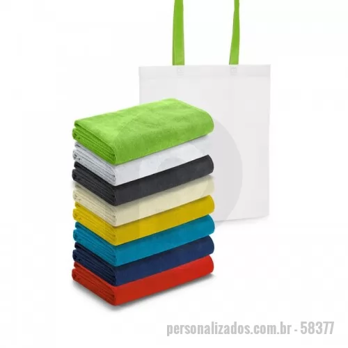 Toalha personalizada - Toalha de praia em microfibra (250 g/m²). Fornecida com sacola em non-woven (80 g/m²). 1500 x 750 mm 