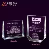 PLaca / Bloco Cristal com gravação interna laser 2D ou 3D