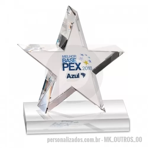 Troféu acrílico personalizado - Troféu acrílico cristal recorte especial, gravação impressão UV 