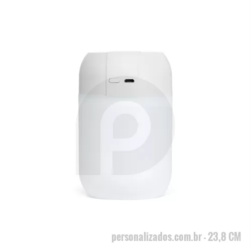 Umidificador de ar personalizado - Umidificador de ar com LED, possui reservatório de água com capacidade de 350ml, dois níveis de névoa, contínua e com oscilação. Acompanha filtro de algodão e cabo USB V8.