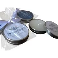 Vela aromatizada na latinha de alumínio  (5cm) com tampa de encixe personalizada embalada no saquinho transparente opcão extra no saquinho de organza