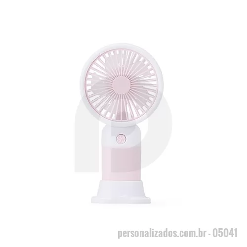 Ventilador portátil personalizado -  Mini ventilador plástico com alavanca de acionamento manual.