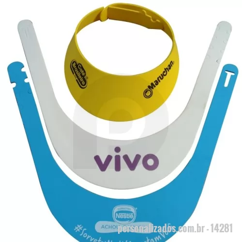 Viseira de EVA personalizada - Viseira em eva com tamanho ajustável.