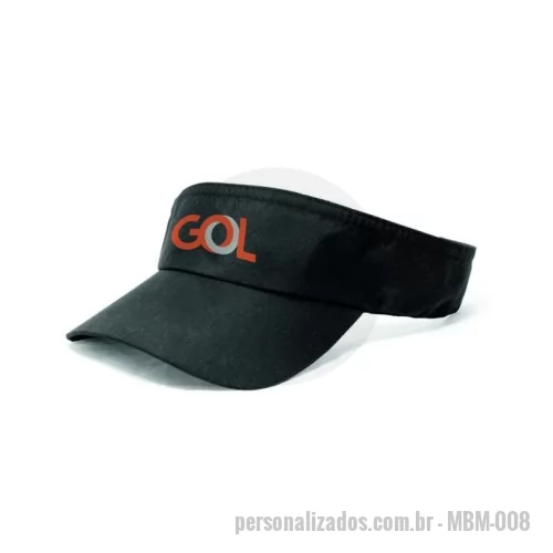 Viseira personalizada - Viseira de Brim com fechamento padrão.
