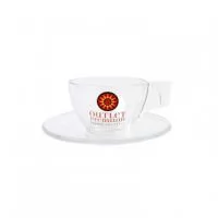 Xicara Personalizada Café com Pires Astral Vidro 90ml
