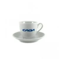 Xicara Personalizada de Café com Pires Coup Branca 75ml