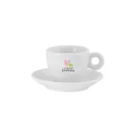 Xícara de porcelana para café com pires.