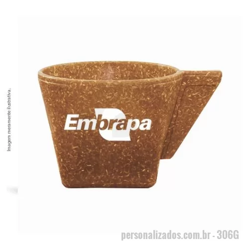 Xícara personalizada - Xícara Café, 50ml, feito com 50% de fibra natural de coco ou madeira e 50% de Plástico Premium (PP), reduzindo a quantidade de plástico e reaproveitando resíduos renováveis. Design exclusivo do Grupo BB, acabamento impecável, material atóxico e resistente ao microondas e máquina de lavar louças.