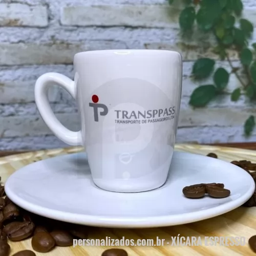 Xícara personalizada - Xicara de Porcelana para Cafe modelo Espresso, 75 ml.